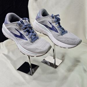 Brooks Womens Adrenaline GTS 23 1203531B045 Grey Purple Running Shoes Sz 8 EU39